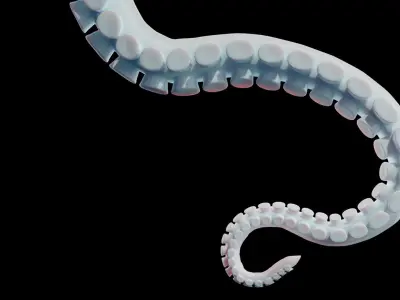 Rigged Tentacle Low-poly 3D model