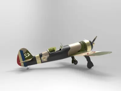 Romanian fighter aircraft IAR 3D model