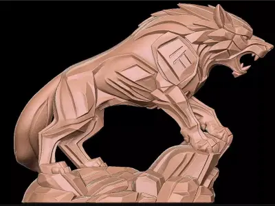Wolff Free low-poly 3D model
