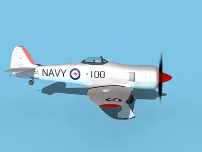 Hawker Sea Fury V13 RAN NDT 3D model