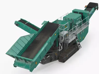 Cone Crusher Machine Dirty 3D model