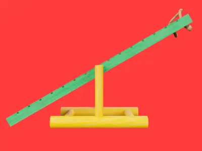 Small hamster ramp Low-poly 3D model