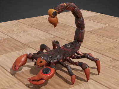 Stylized Scorpion Low-poly 3D model
