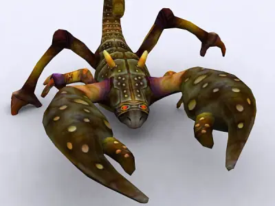 Scorpid monster Low-poly 3D model