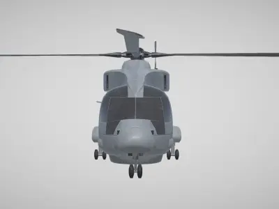 Civilian Military EH101 Helicopter Low-poly 3D model
