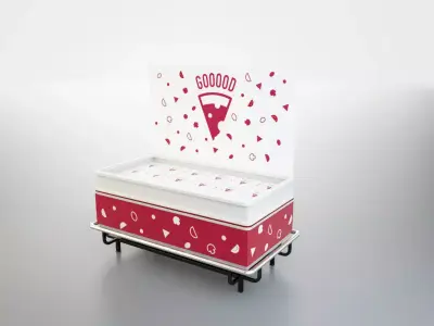 Commercial freezer display 3D model