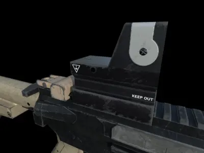 AR-15 ar - rifle Low-poly 3D model