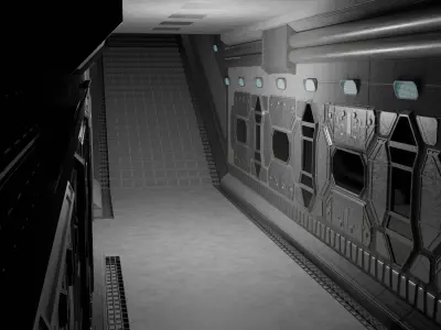 Make your own space station - Extended Detailed set Low-poly 3D model