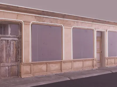  Classic Building Facade Low-poly 3D model