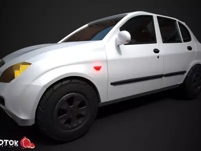 TibaCar car Free low-poly 3D model