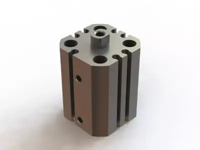 Cilindro Pneumatico SMC CD55B20 10 Pneumatic Cylinder 3D model