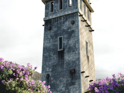 Watching Tower Low-poly 3D model