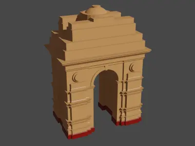 Simpoly India Gate Free low-poly 3D model