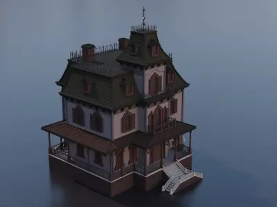 Phantom Manor Low-poly 3D model
