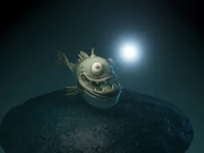 Stylized Angler Fish 3D model
