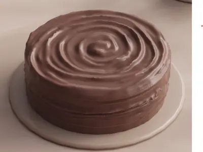 Realistic Matilda Chocolate Cake 3D model