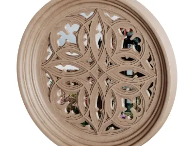 Gothic Window 01 3D model