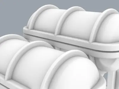 Solas Life Raft with Ramp Low-poly 3D model