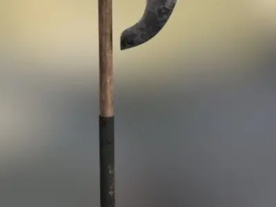 axe and swords Low-poly 3D model