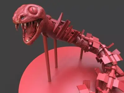 Snake From Outer Space Free 3D print model