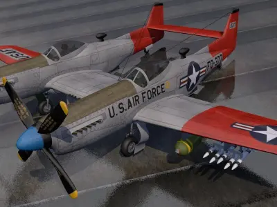 North American P-82 Twin Mustang 3D model