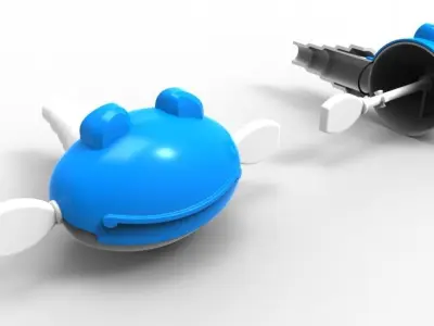 Blue Frog tap Free 3D model
