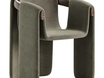 Paolo Castelli SARI chair moon table 3D model