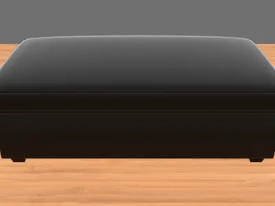 Modern Couch Ottoman Double Free low-poly 3D model