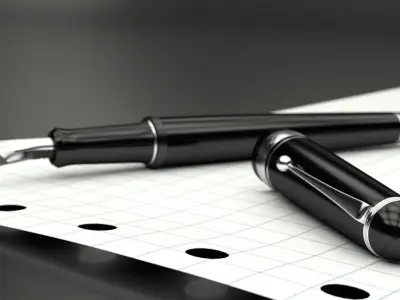 Elegant fountain pen 3D model