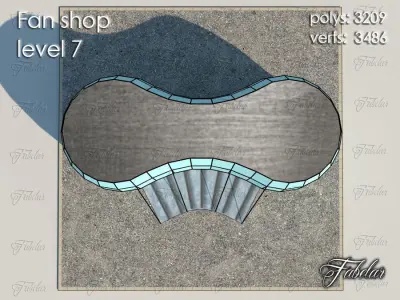 Fan Shop Low-poly 3D model