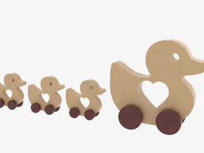 Wooden Toy Duck 3D model