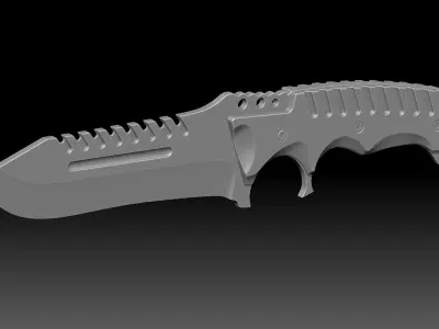 Combat Tactical Knife Printable 3D print model