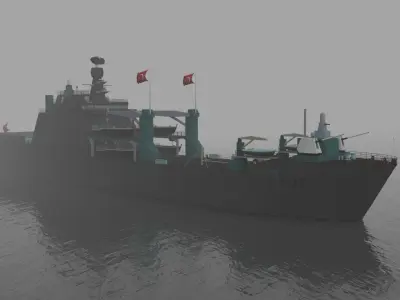 L402 BAYRAKTAR AMPHIBIOUS LANDING CRAFT TANK Low-poly 3D model