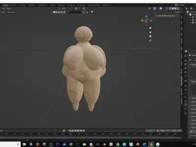 Fertility idle Low-poly 3D model