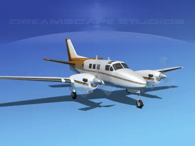 Beechcraft King Air C90 V15 3D model