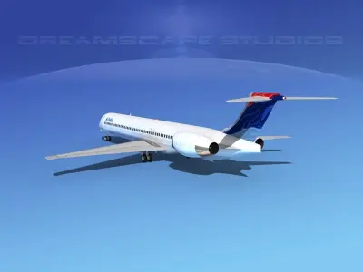 McDonnell Douglas MD83 Delta Airlines 1 3D model