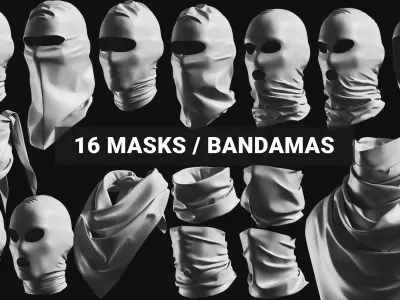Basemesh Mask Bandama Headwear Collection 3D model
