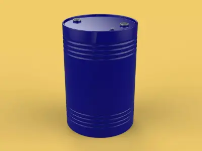 STANDARD FUEL OIL STEEL DRUM 200L 208 L LITERS 55 GALLONS BARREL 3D model