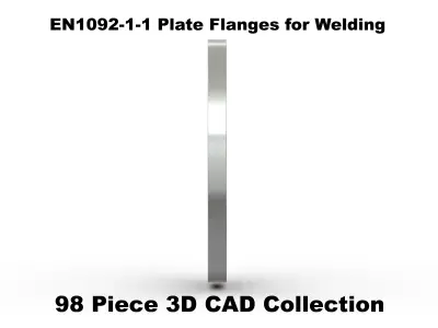 EN1092-1 Type 1 Plate Flanges for Welding 3D model
