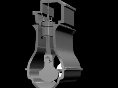 engine car piston Free low-poly 3D model