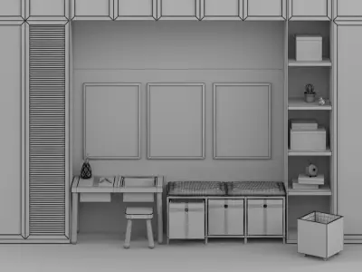 Kid Furniture composition Full set 3D model