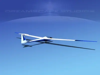 Glaser Dirks DG200 15Mtr Sailplane V07 3D model