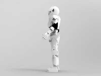 SPACE ROC ROBOT Low-poly 3D model