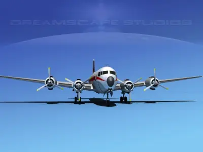 Douglas DC-7B Saturn 3D model