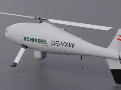 Schiebel Camcopter S-100 The GHOSTCOPTER Low-poly 3D model