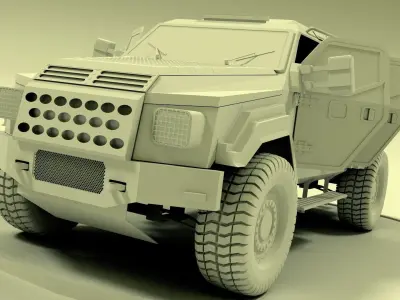gurkha armoured vehicle 3D model