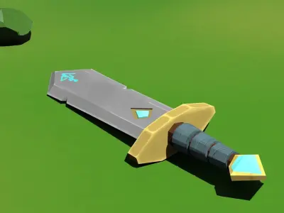 Fantasy Sword Free low-poly 3D model