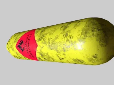 Portable Gas Cylinder Low-poly 3D model