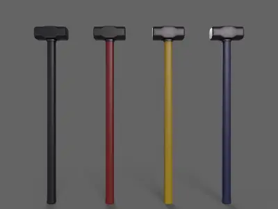 PBR Sledge Hammer Low-poly 3D model