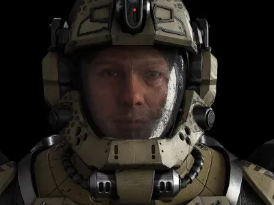 MODULAR SCI FI SOLDIER Vol 2 Game ready character Low-poly 3D model